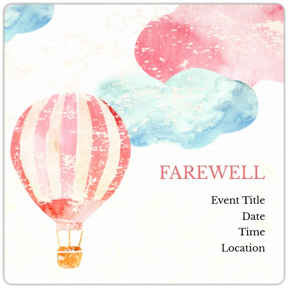 Vintage Farewell card