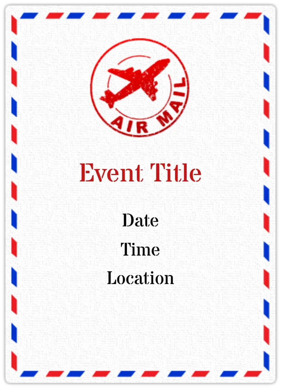 Farewell Air Mail card