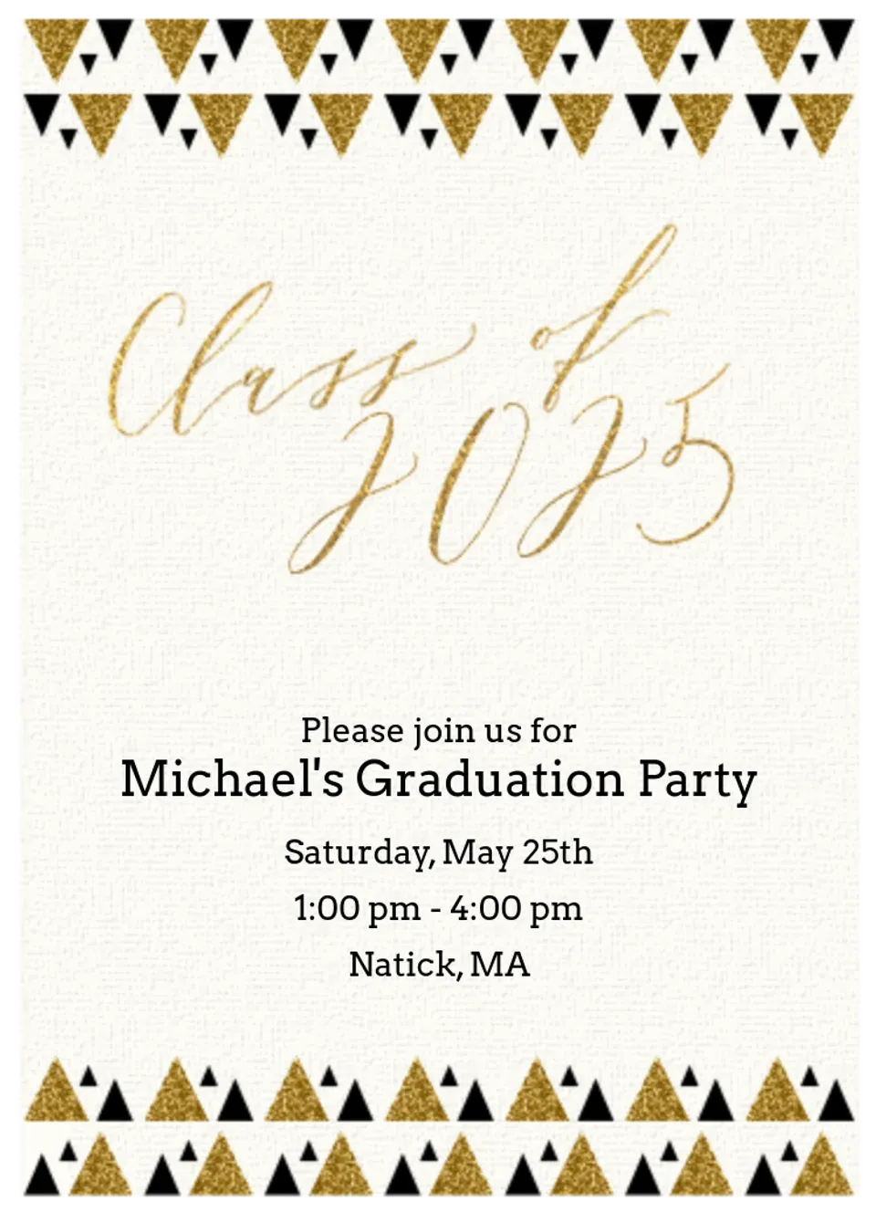 Glittering Graduation card