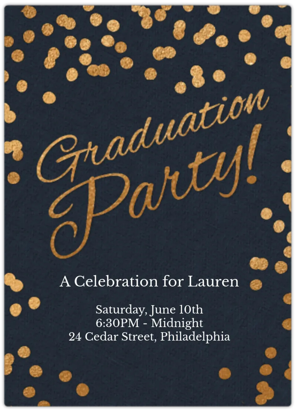 Graduation Dots card