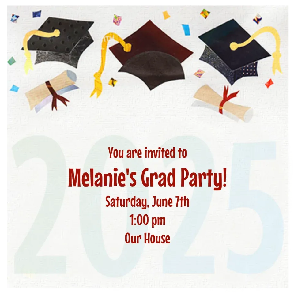 Grad Cap & Diploma card