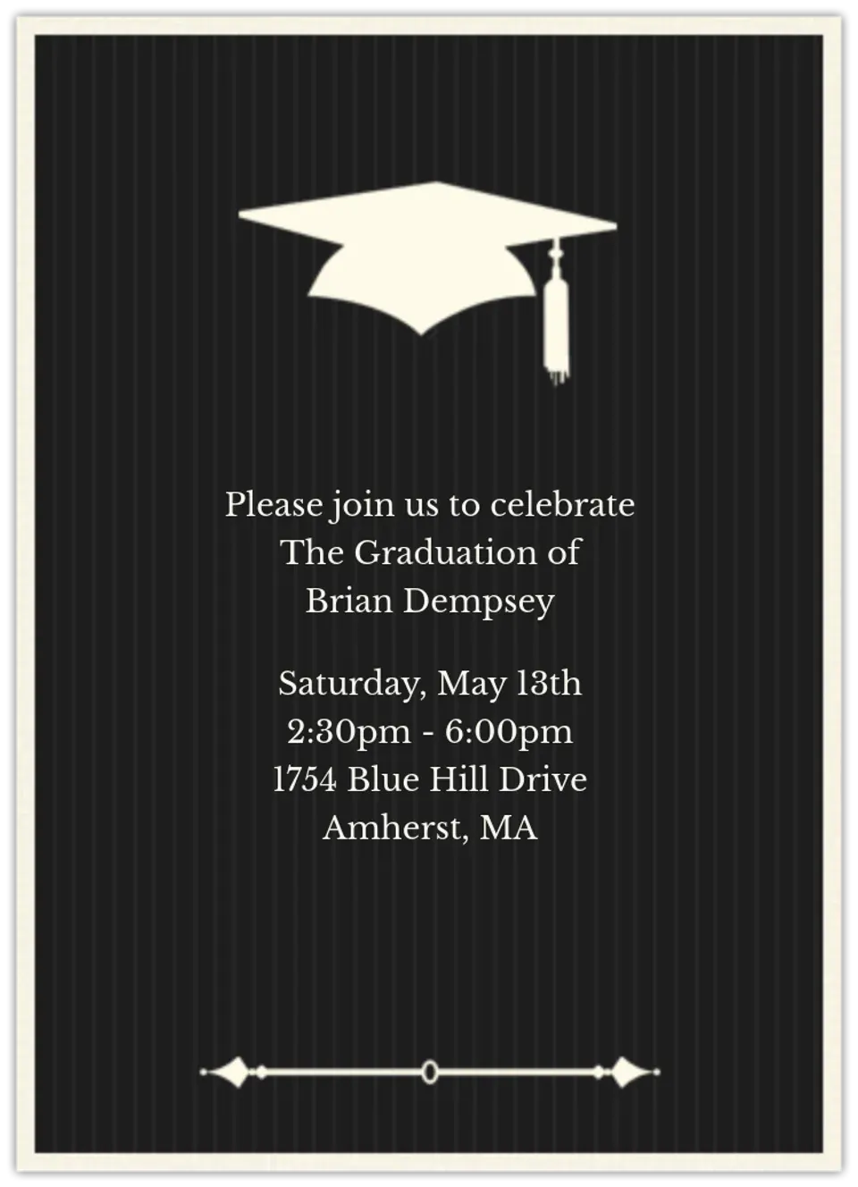 Formal Graduation Cap card