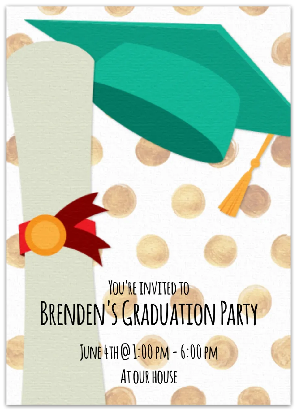 Colorful Graduation Cap card