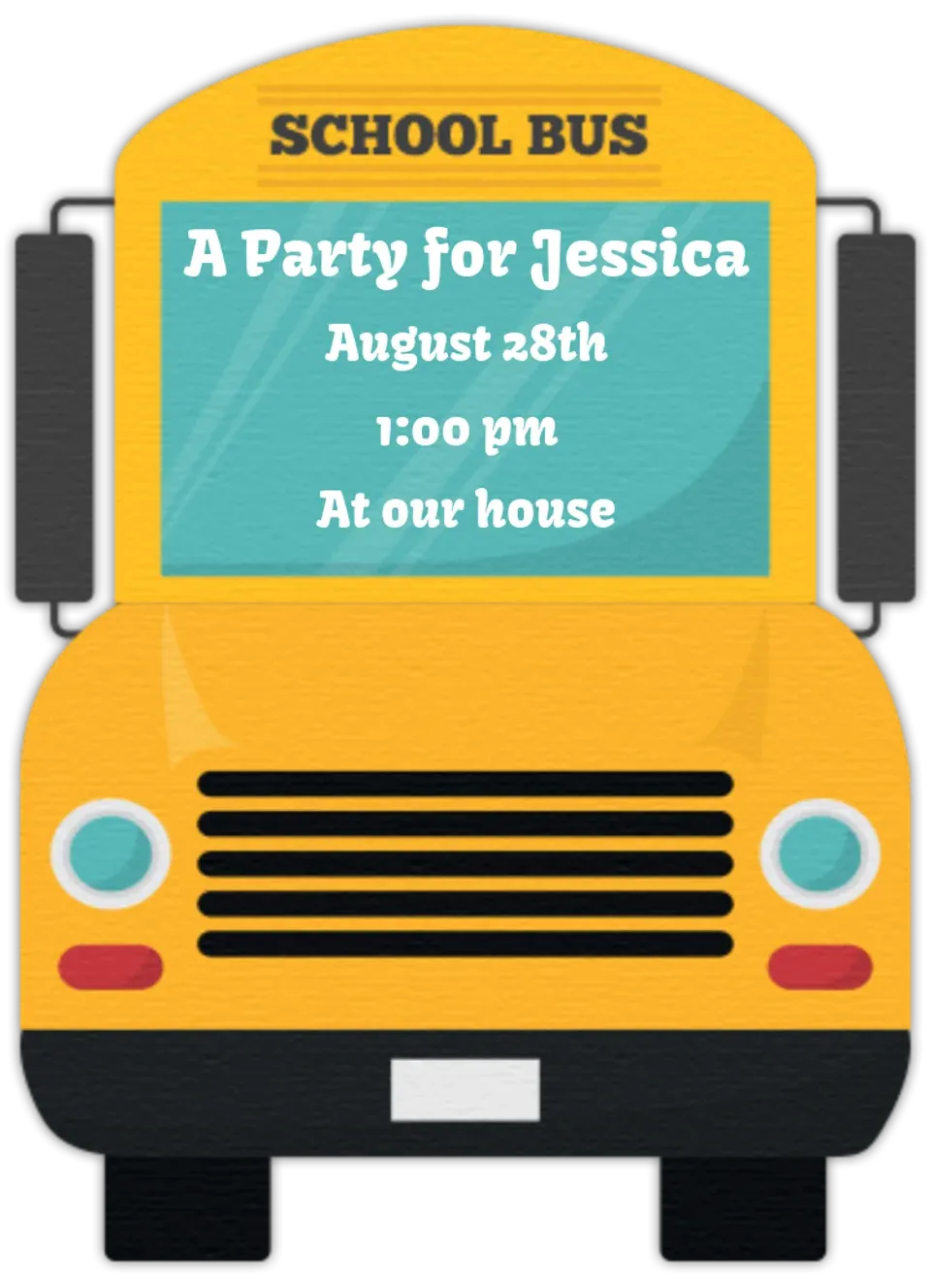 Yellow School Bus card