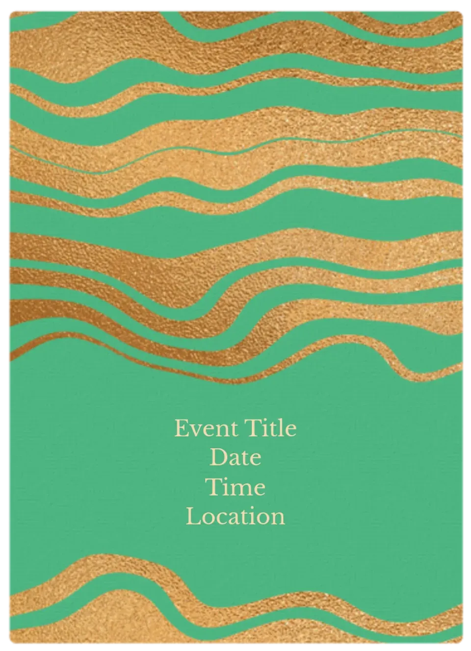 Green Abstract Waves card