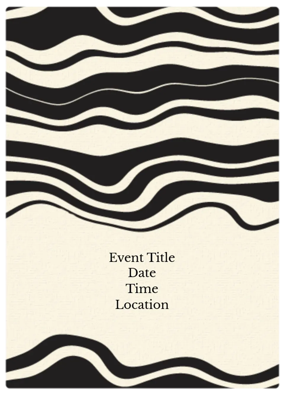 White Abstract Waves card