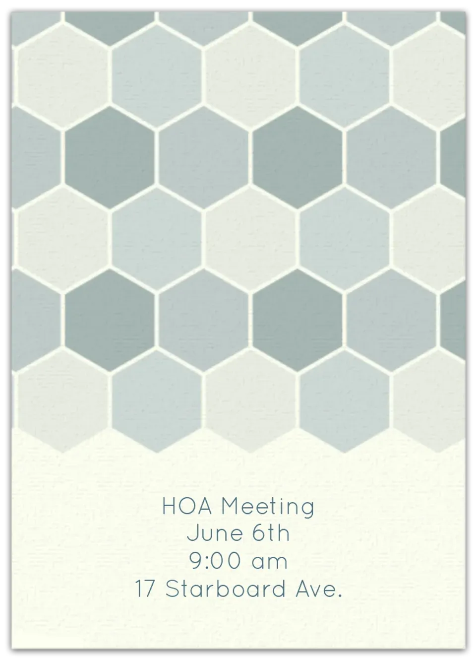 Formal Meeting card