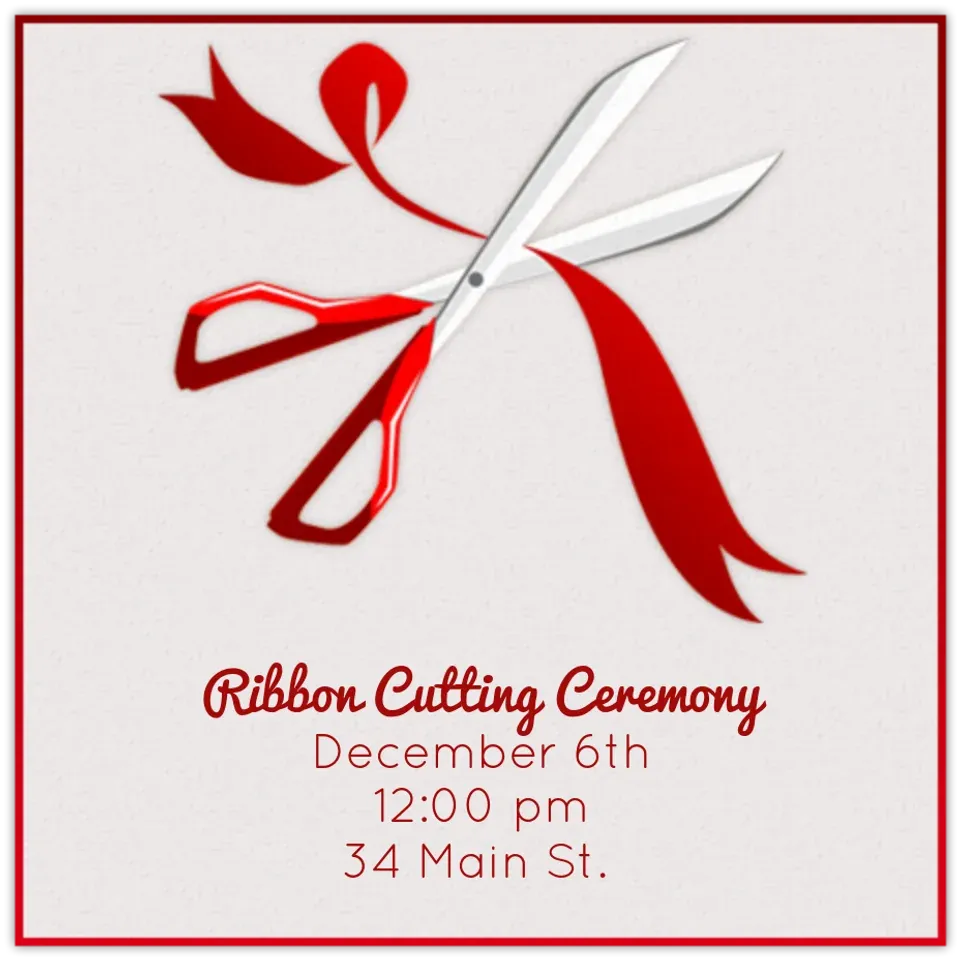 Ribbon Cutting card