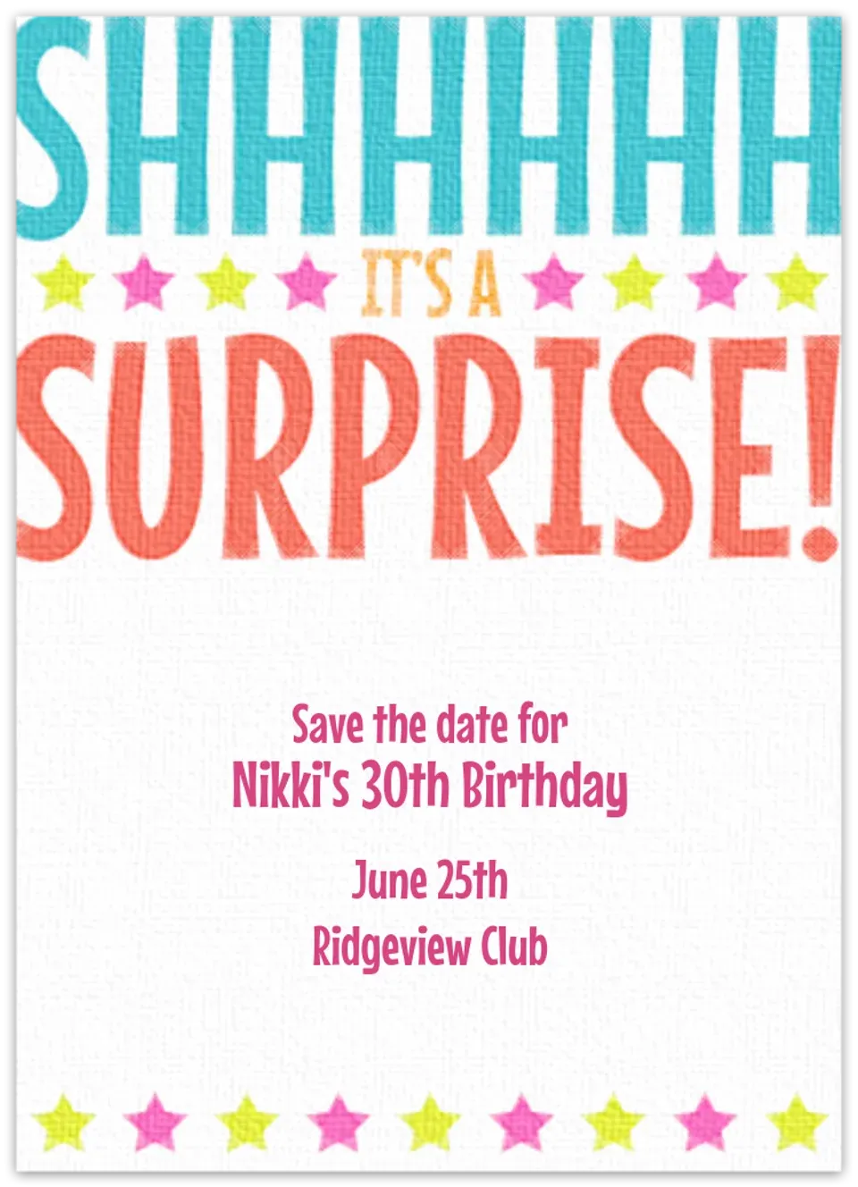 Save the Date Surprise card