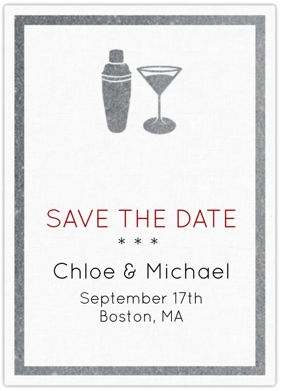 Martini & Shaker card