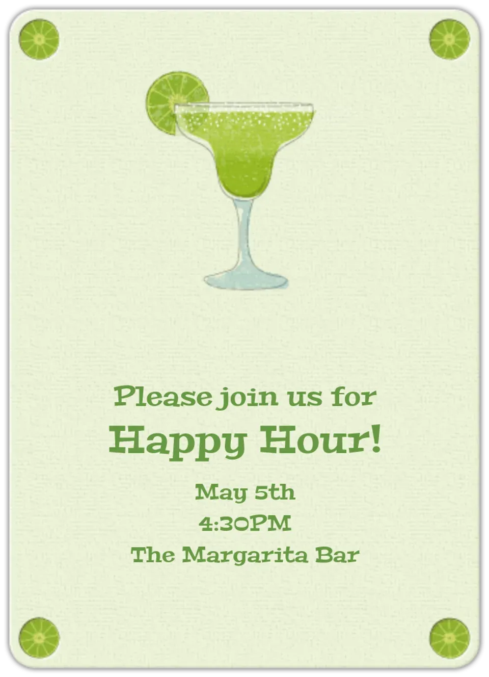 Margarita with Lime card