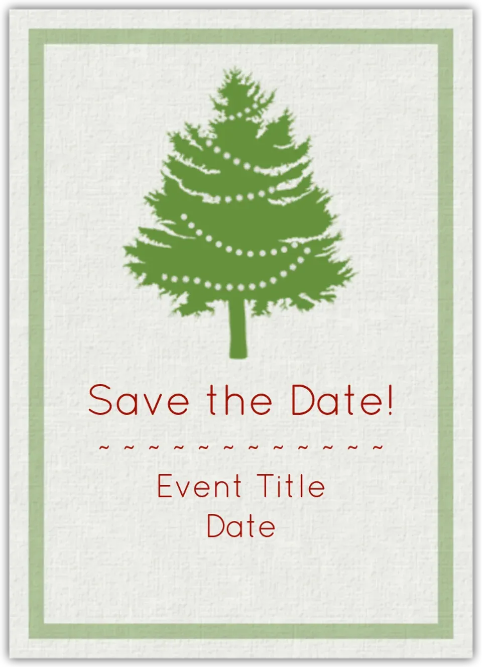 Christmas Save the Date  card
