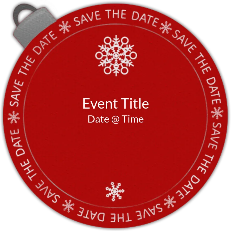 Save the Date Ornament card