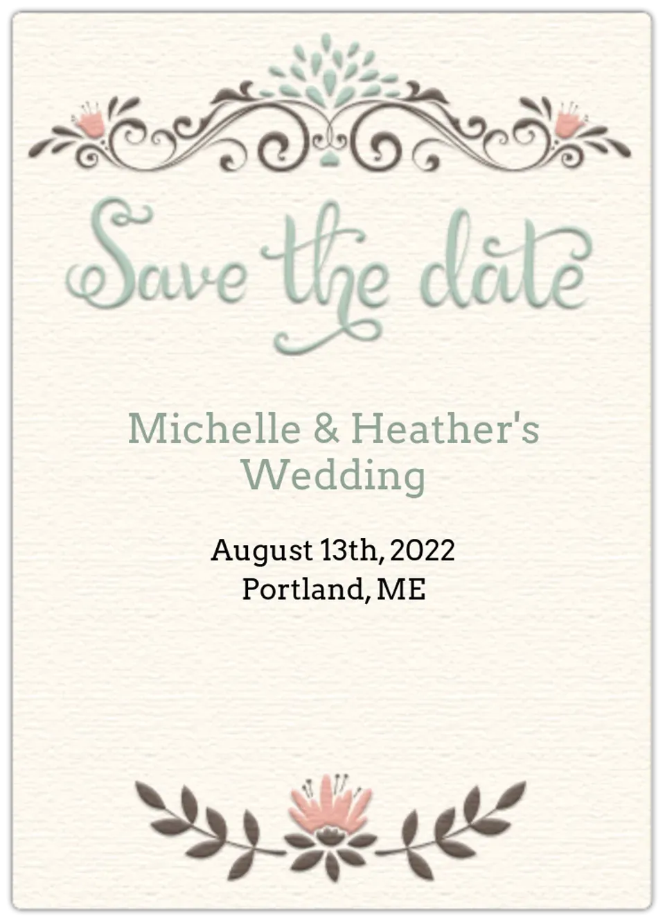Rustic Wedding Save the Date card