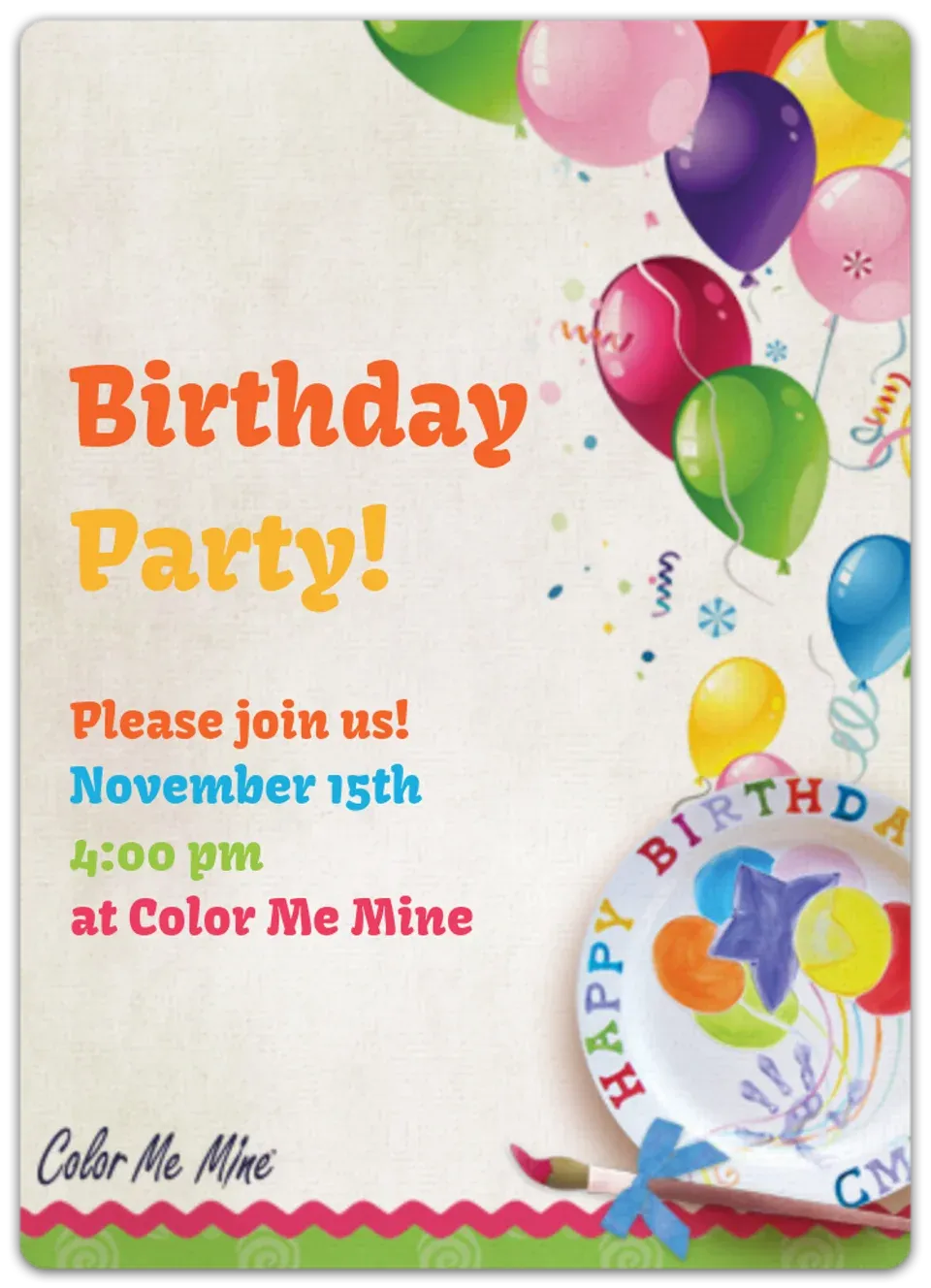 Color Me Mine | Balloons card