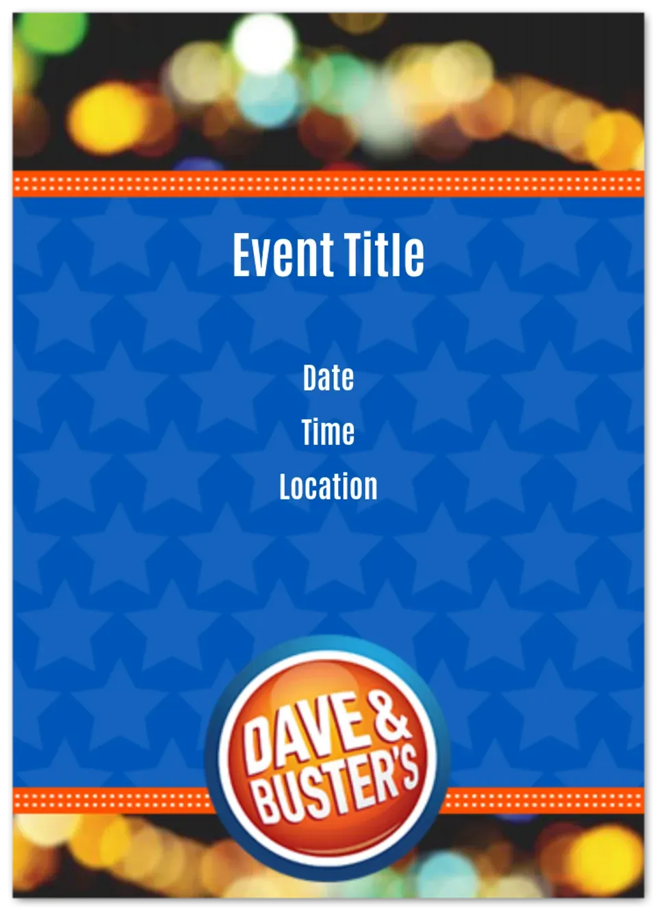 Dave & Buster's | Party card