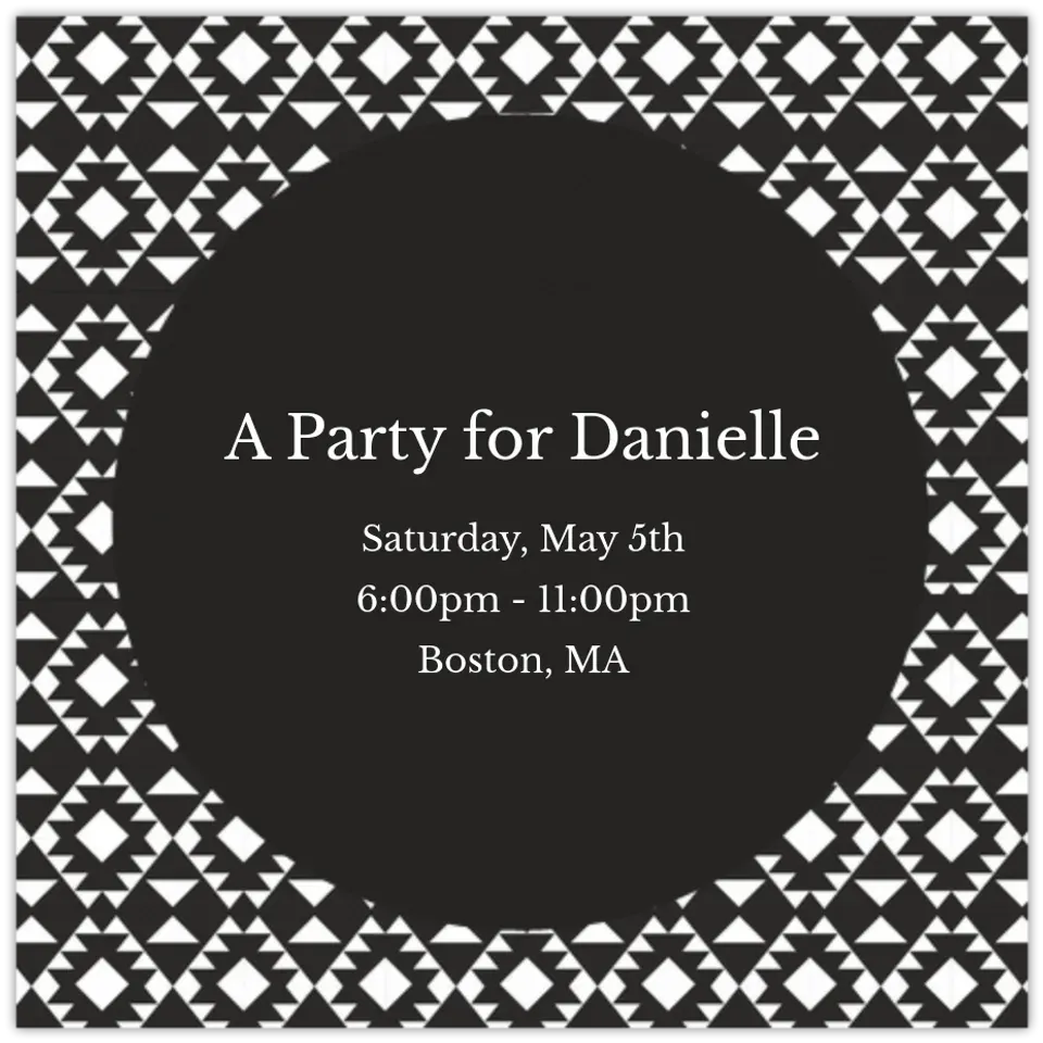 Aztec Circle Pattern card