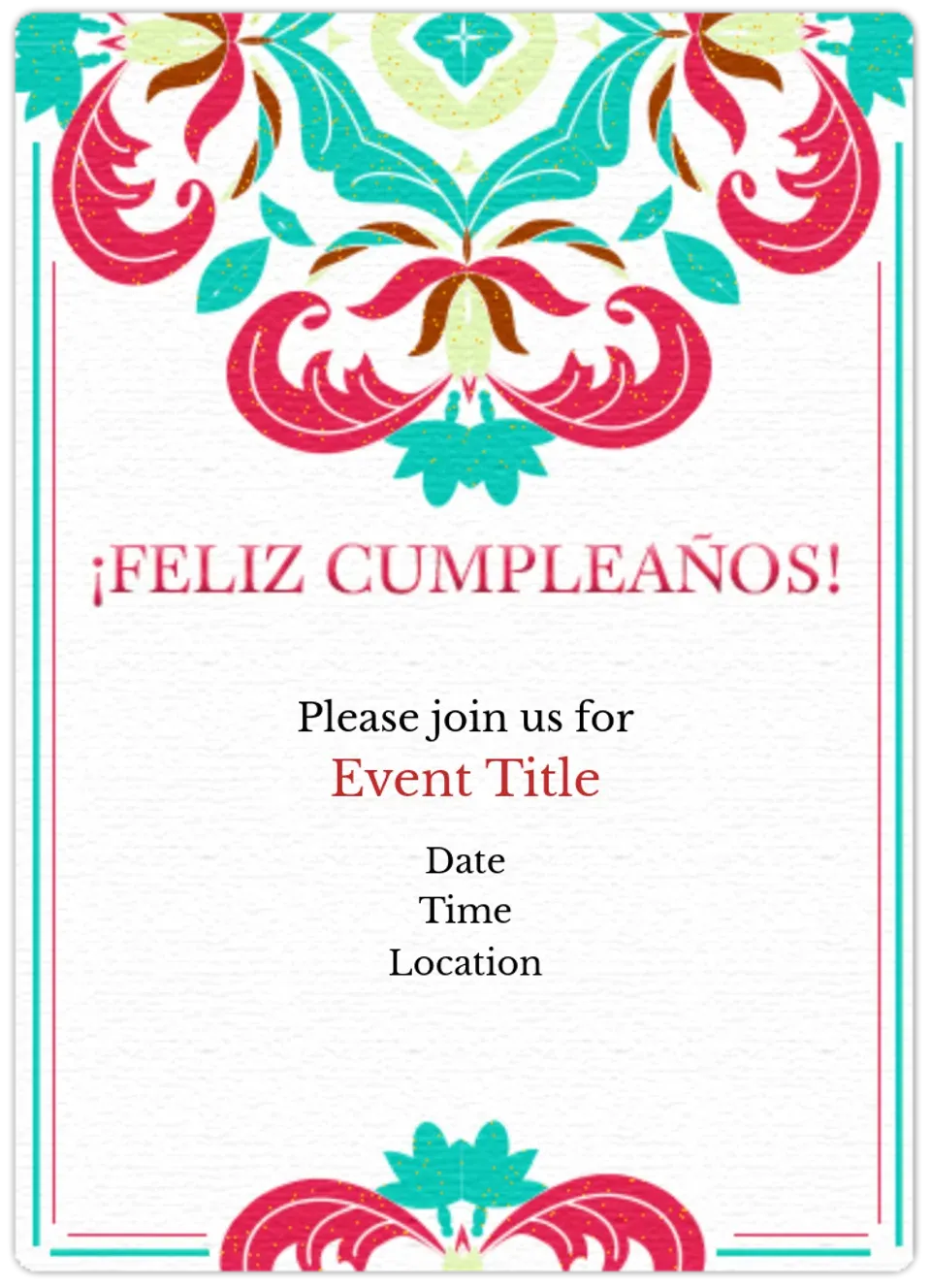 Feliz Cumpleanos card