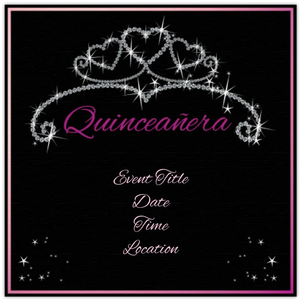Quinceañera Crown card