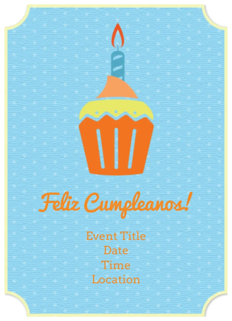 Birthday Cupcake Spanish card