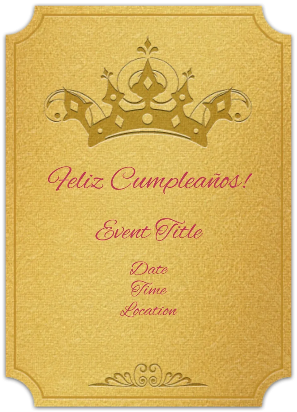 Princess Birthday Crown card