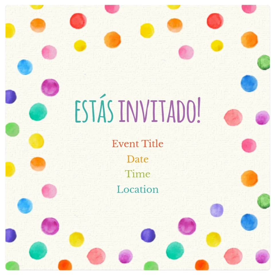 Birthday Dots Fiesta card