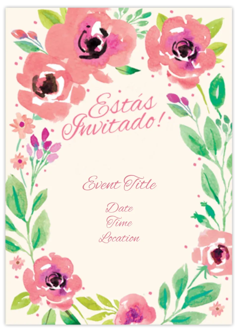 Summer Blossoms Party card