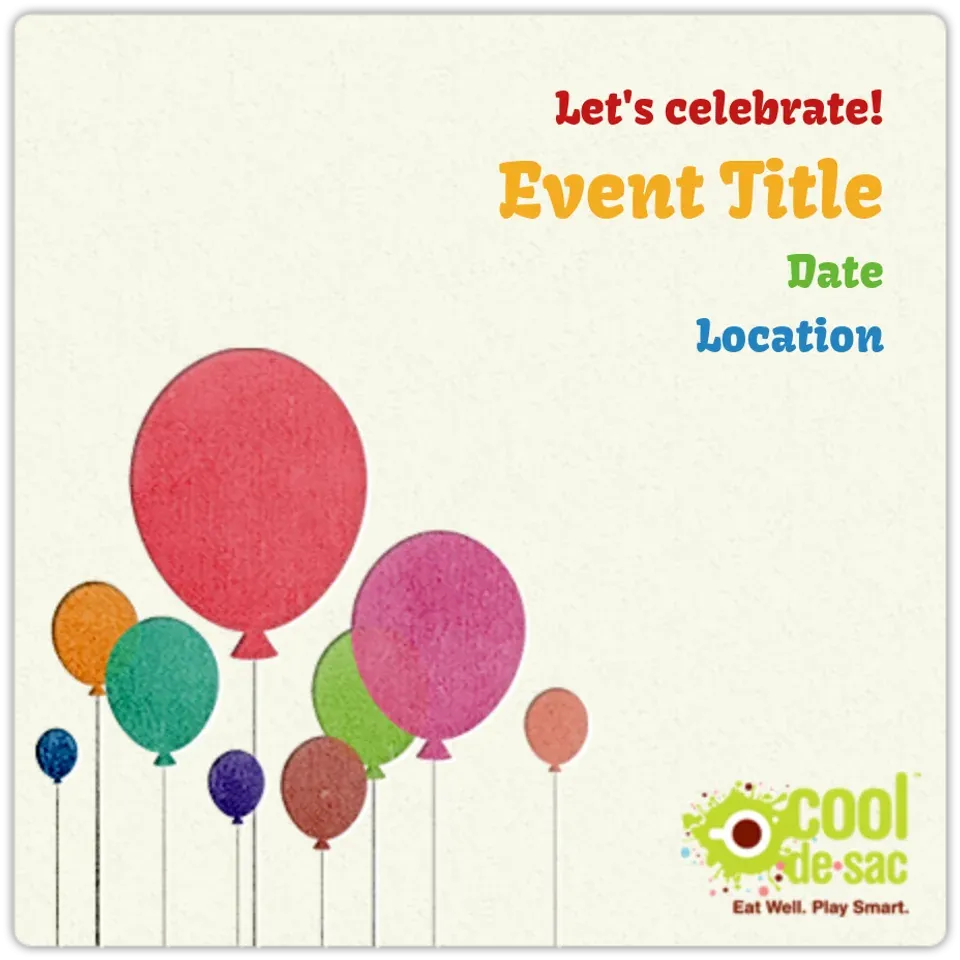 Cool de Sac | Colorful Balloons card