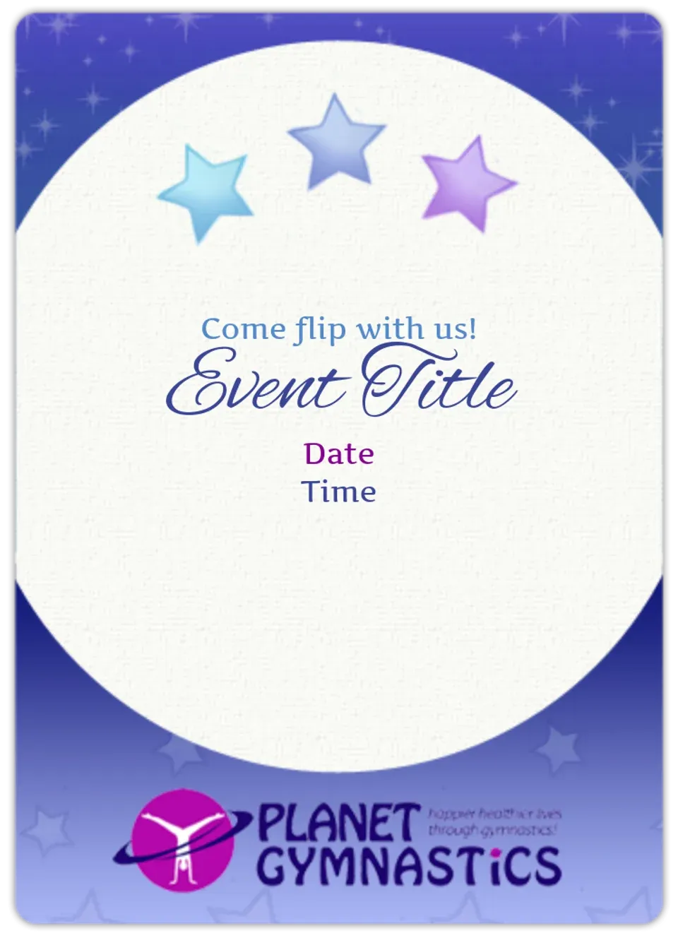 Planet Gymnastics Stars card