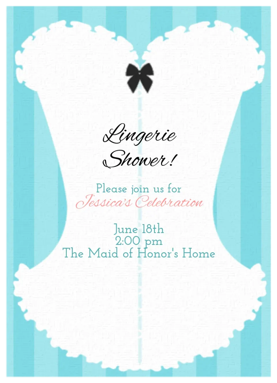 Lingerie Shower card