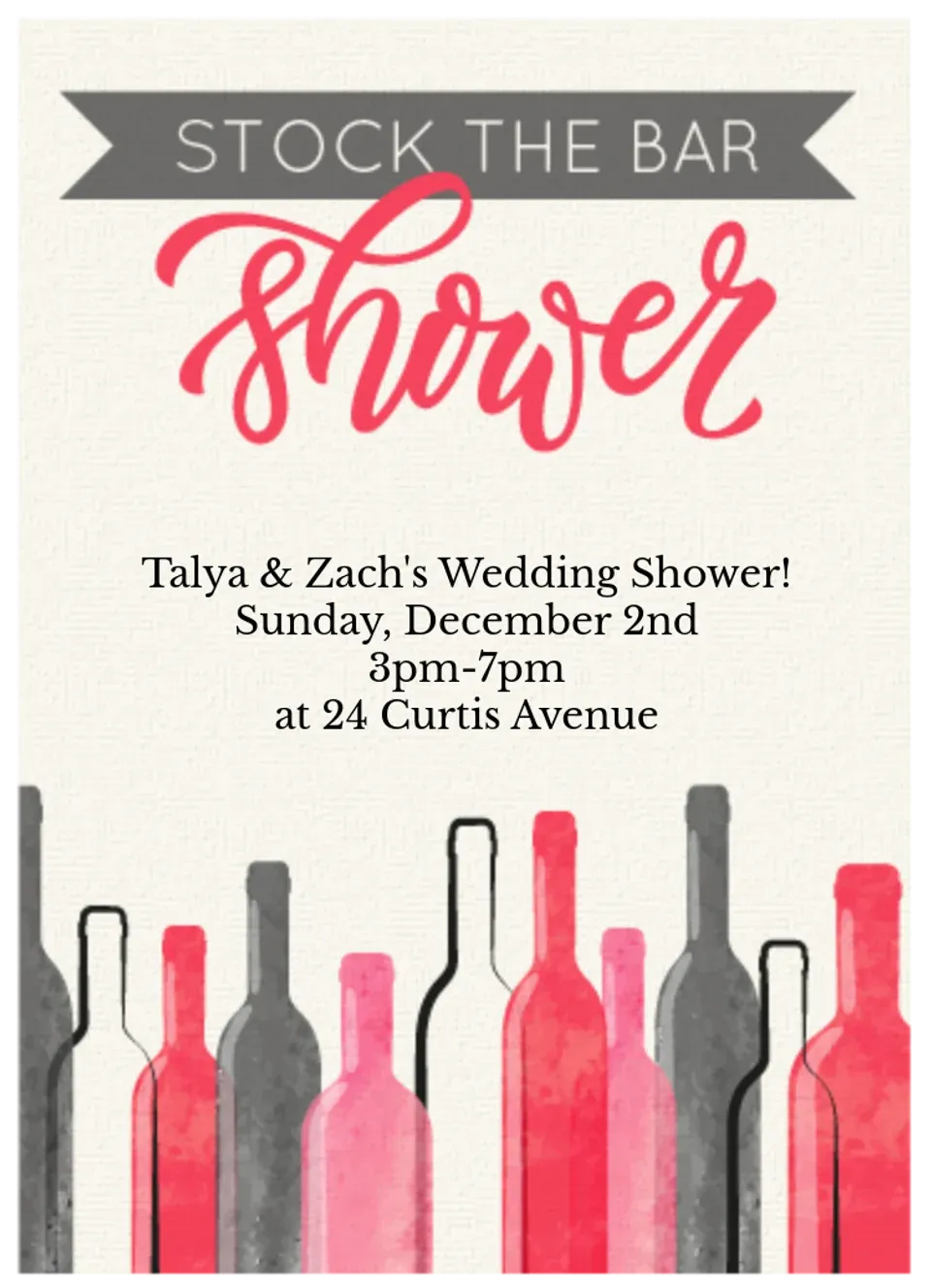 Stock the Bar Shower card