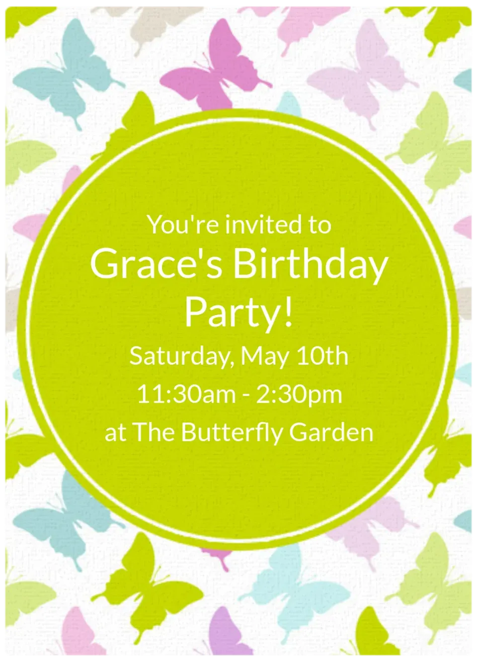 Butterfly Pattern card