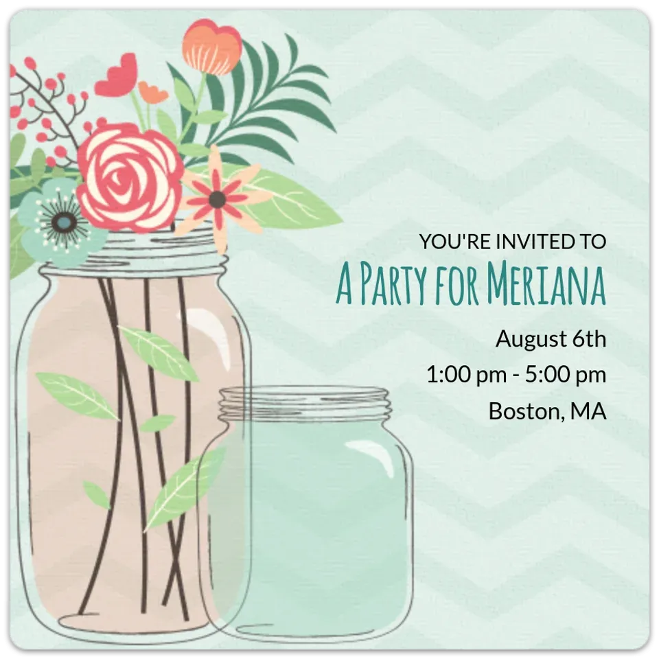 Summer Mason Jar card