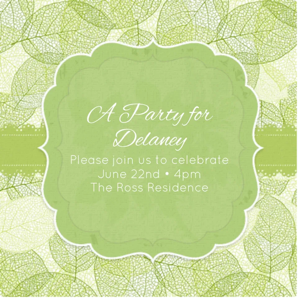 Garden Party Leaves card