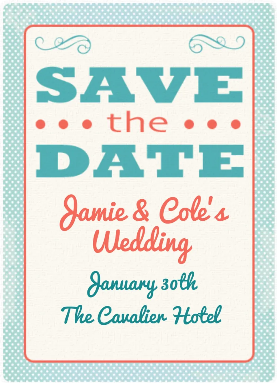 Save the Date card
