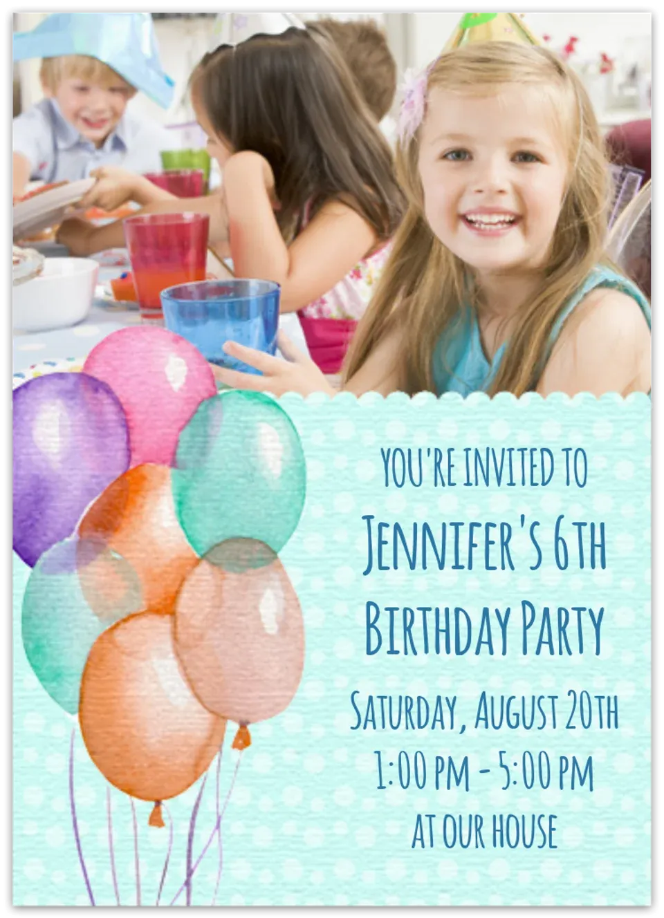 Birthday Balloon Photo card