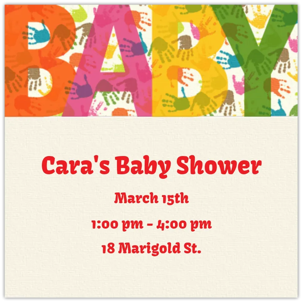 Finger Painting card