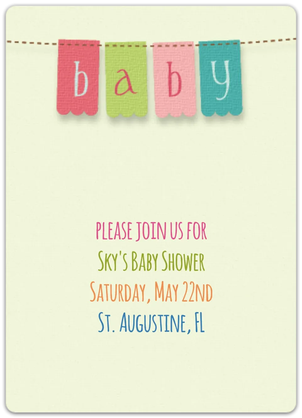 Baby Banner card