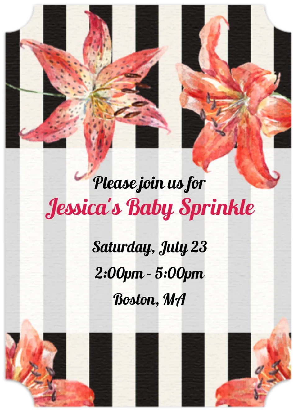 Floral Baby Sprinkle card