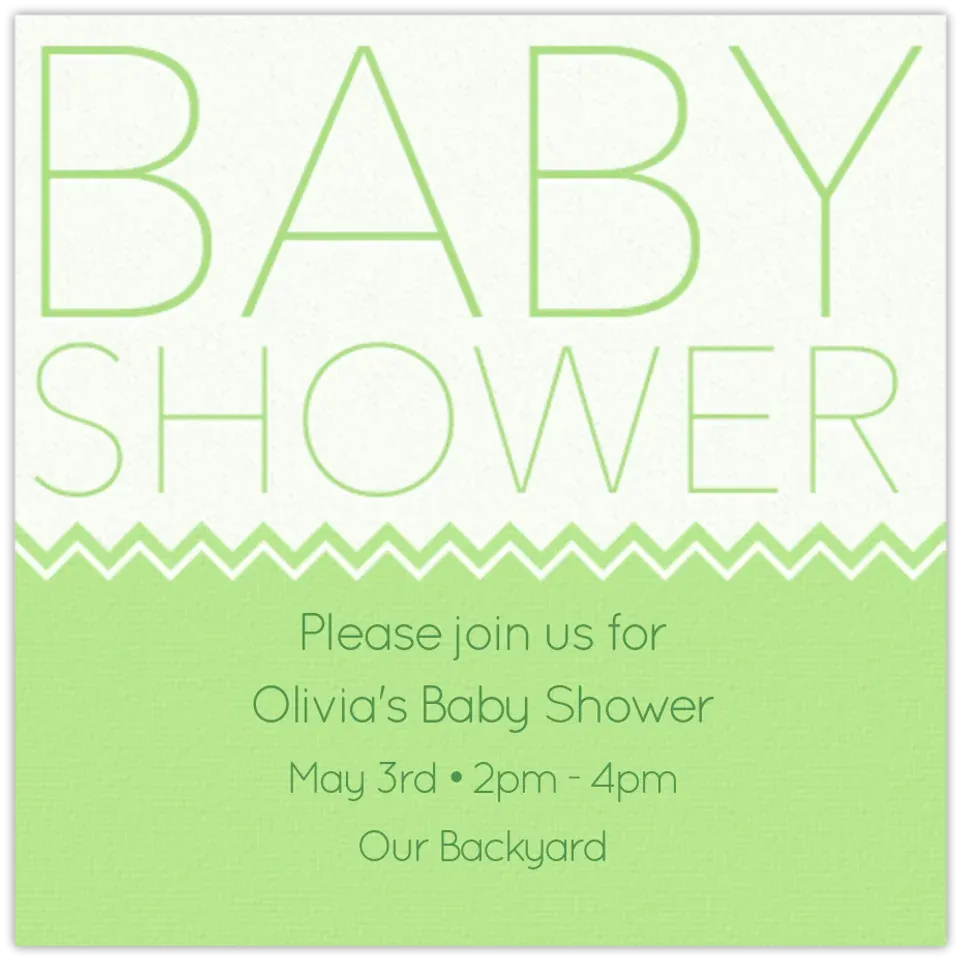 Baby Shower Headline card