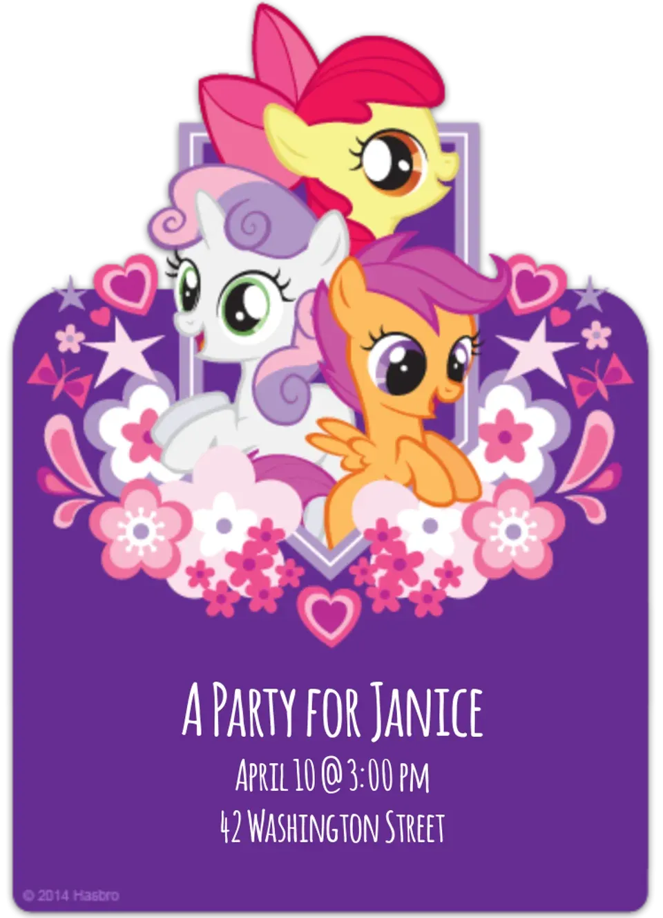 My Little Pony New Baby  card