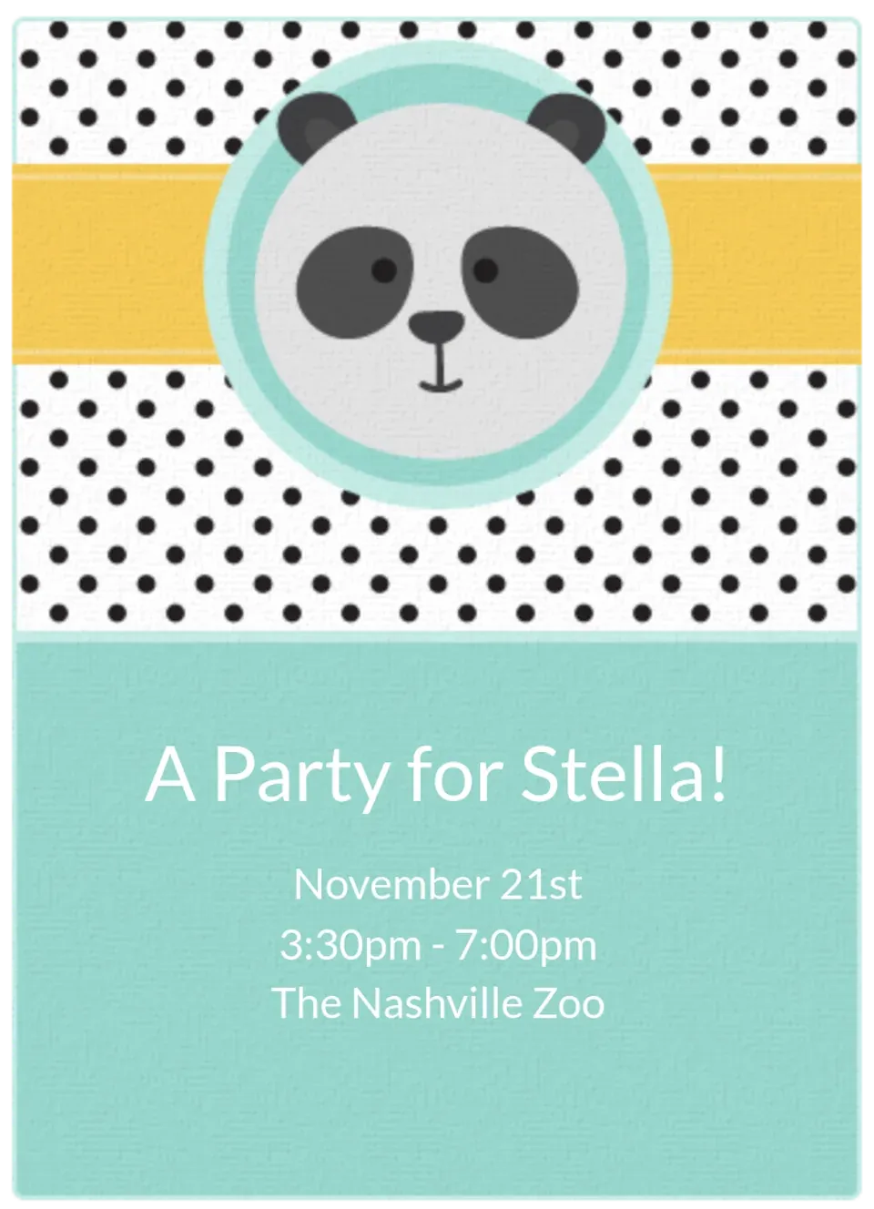 Panda Party card