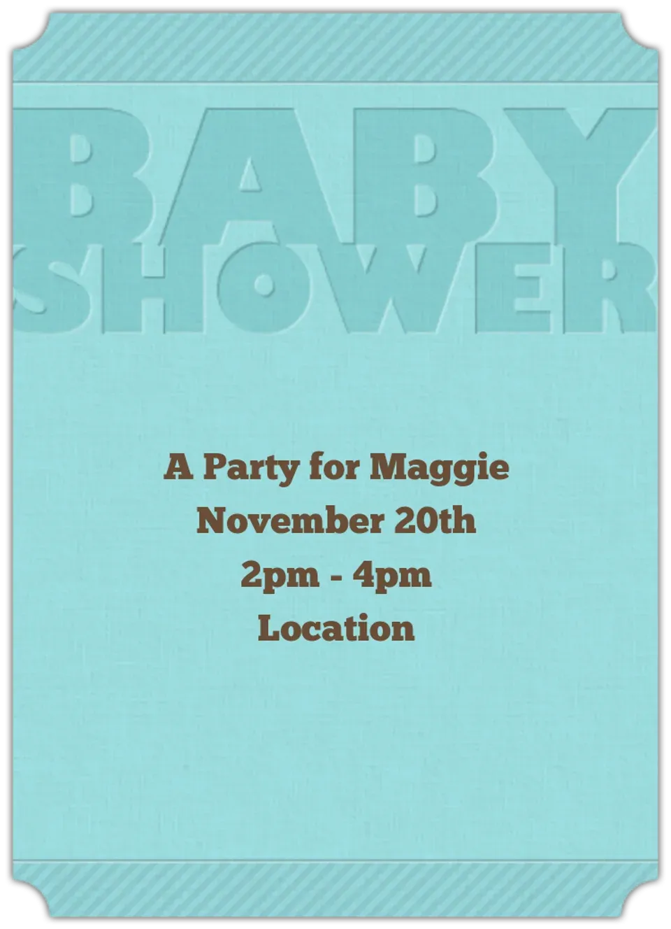 Baby Shower card