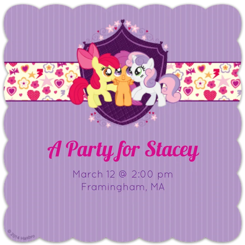 My Little Pony Baby Shower card