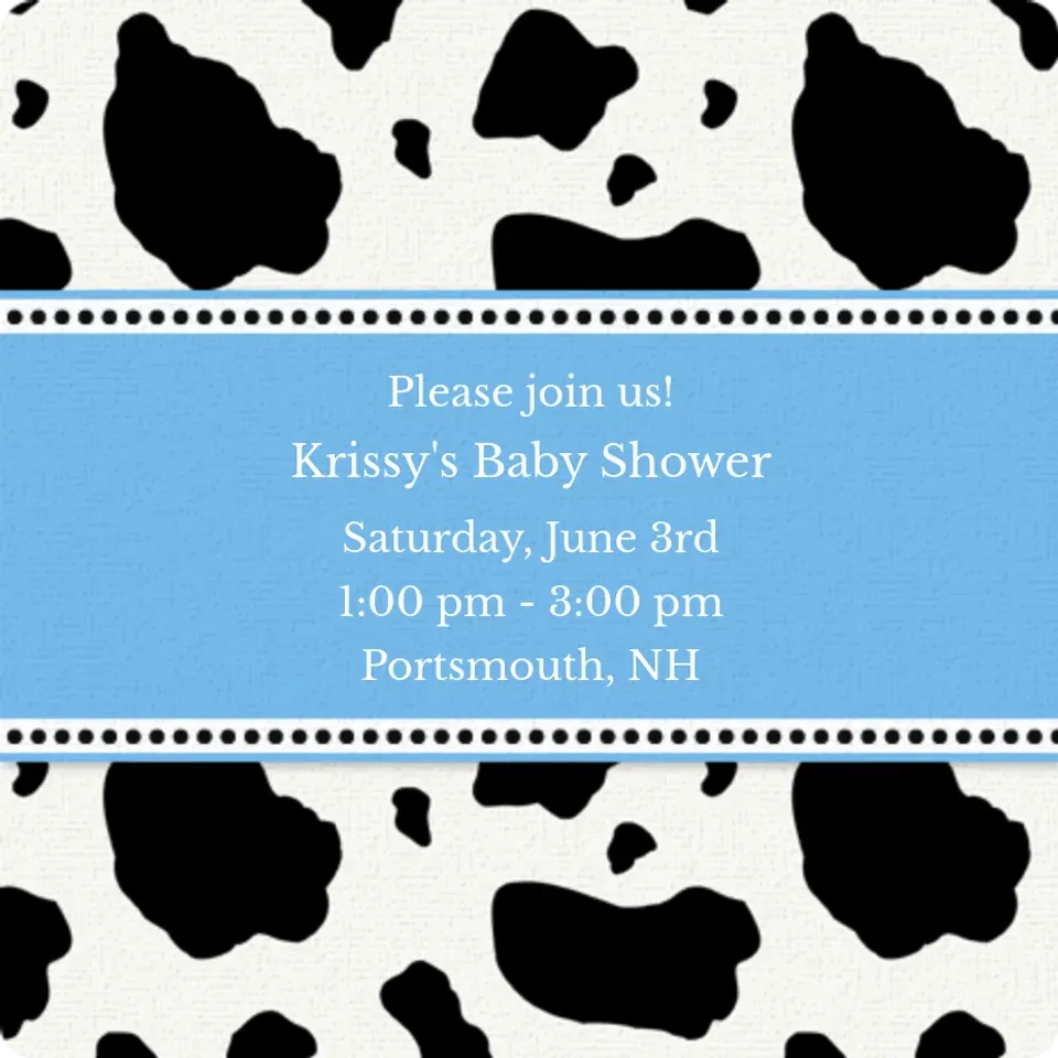 Cow Pattern card