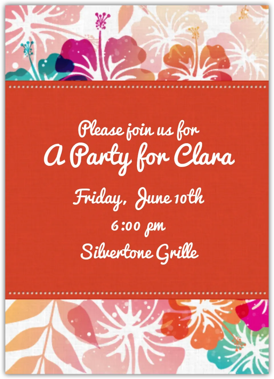 Tropical Flowers card