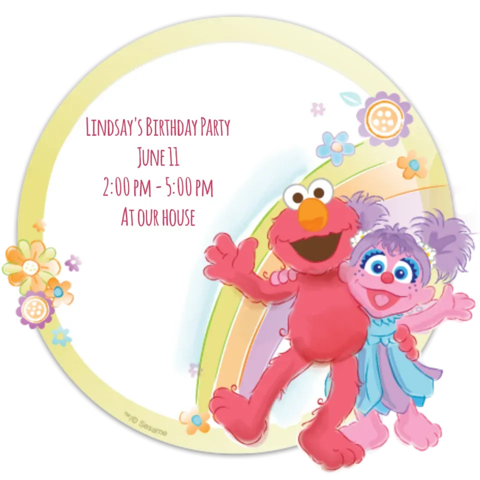 Elmo and Abby card