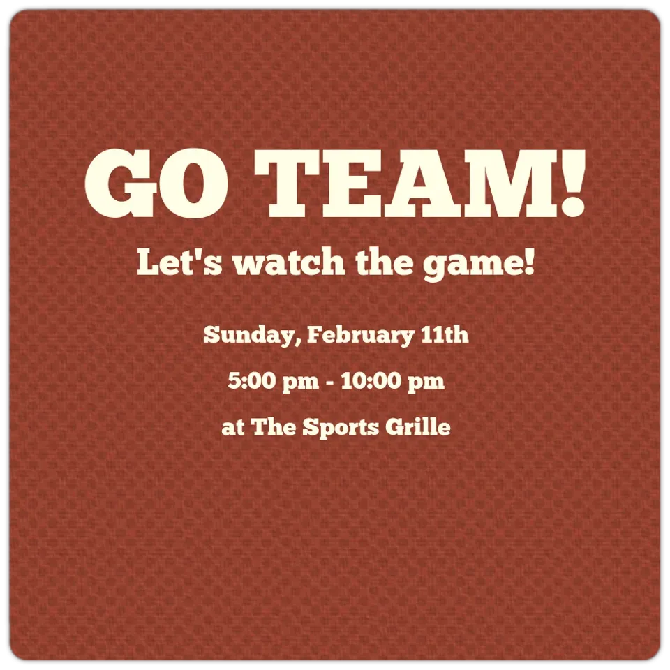 Football Texture card