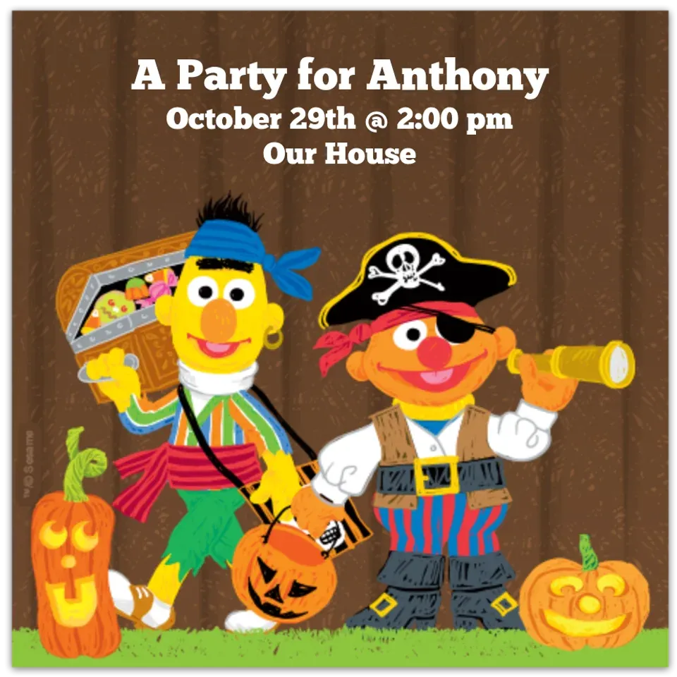 Bert & Ernie Pirates card