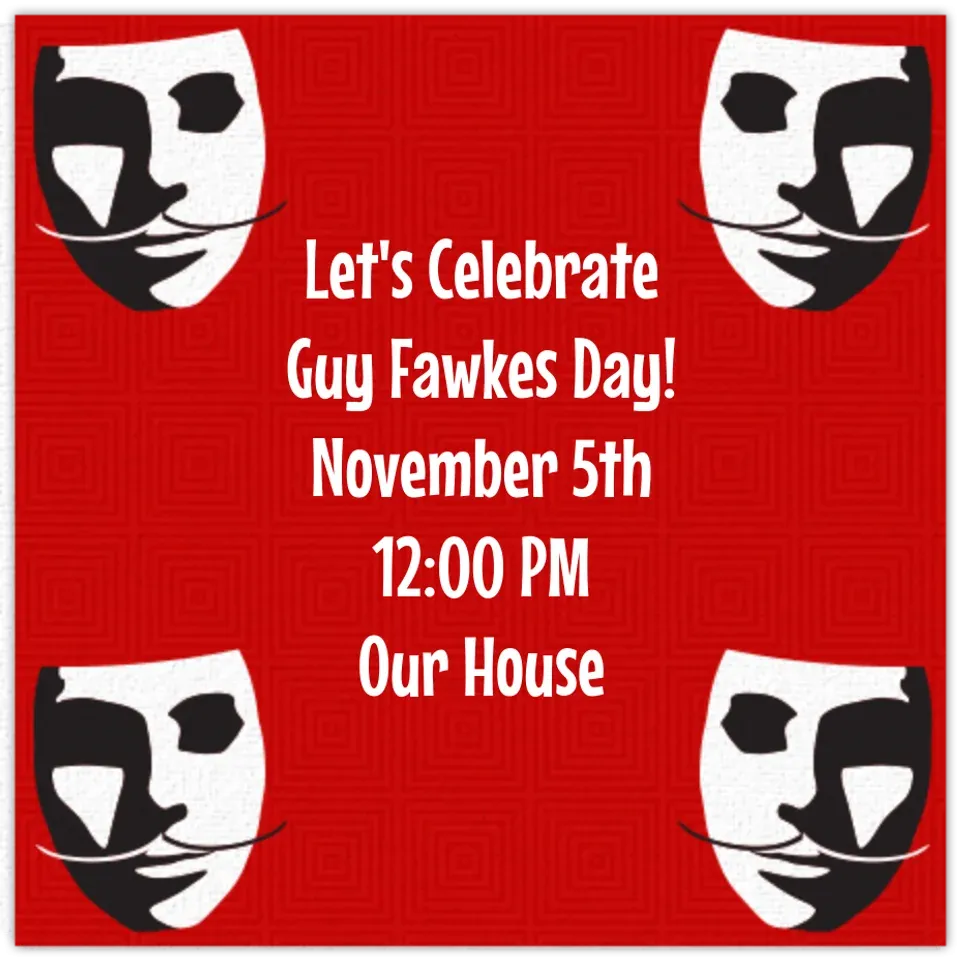 Guy Fawkes Masks card